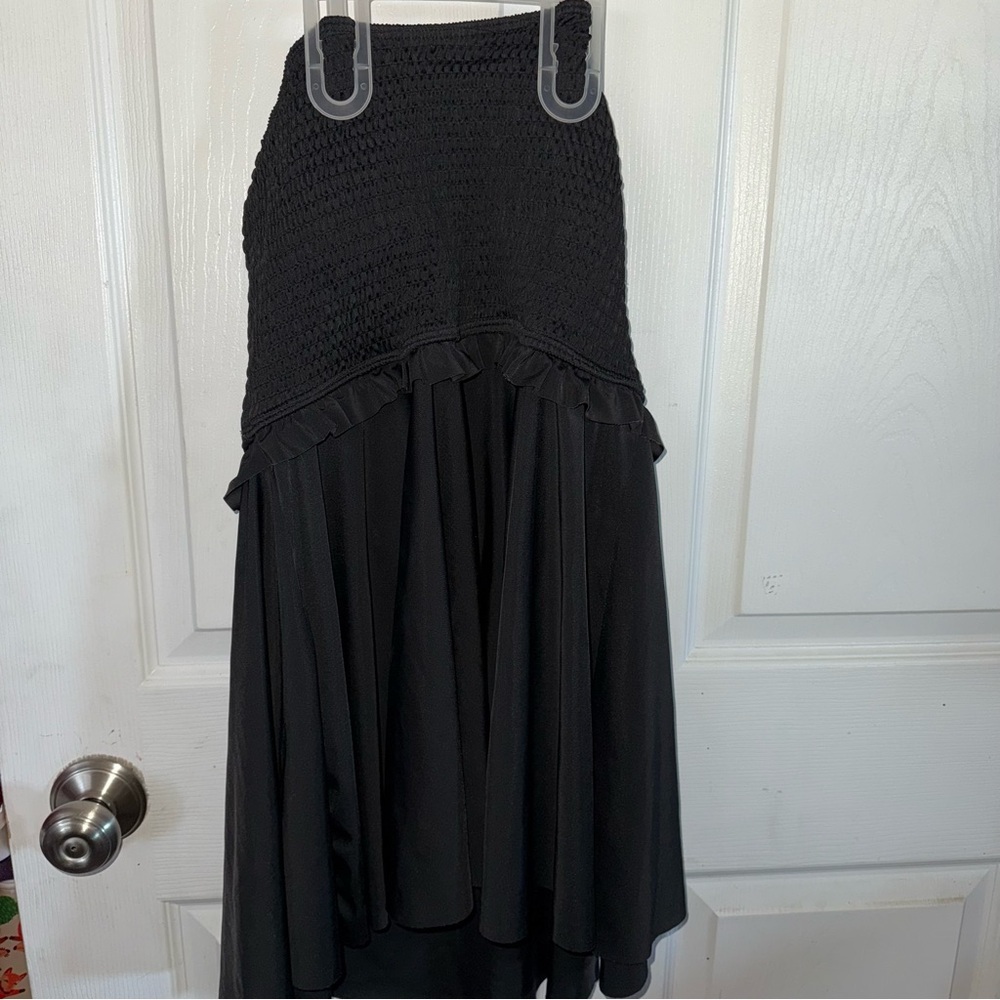 Black Ruffle 1XL Swim Tunic